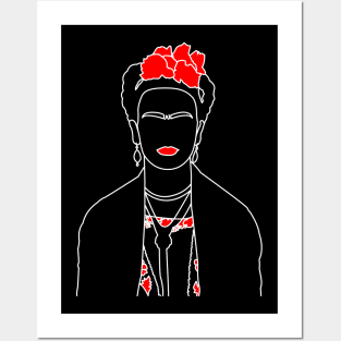 Frida Outline Posters and Art